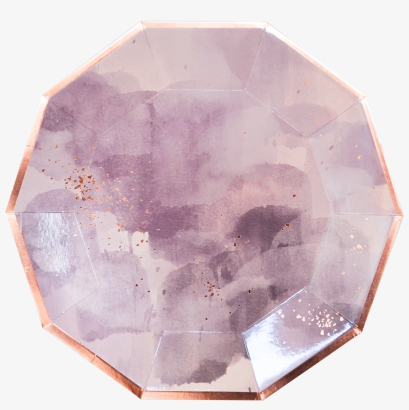 Amethyst-light Purple Watercolor Large Paper Plates - Light Amethyst, transparent png