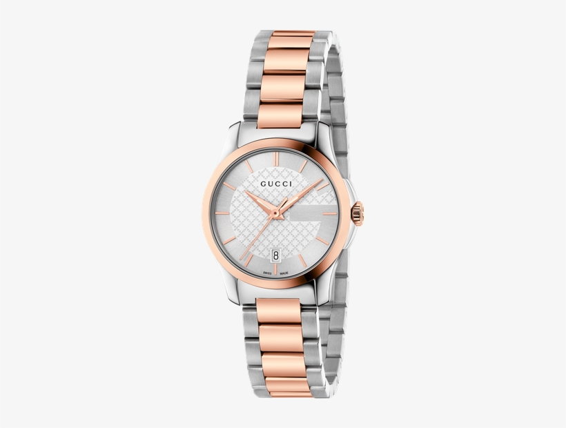 Gucci G-timeless, 27mm - Gucci G Timeless Silver Dial Two Tone Women's Watch, transparent png