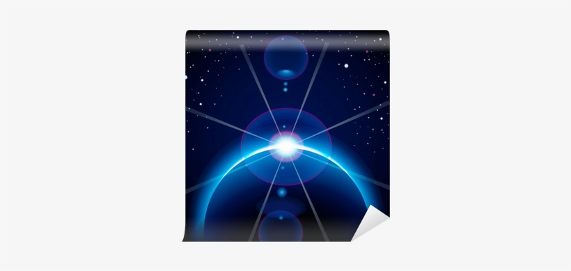 Solar Eclipse Background With Stars And Lens Flare - Spiral Galaxy, transparent png