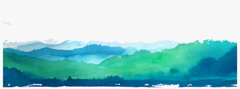 Water Resources Green Wallpaper - Watercolor Mountain Png, transparent png