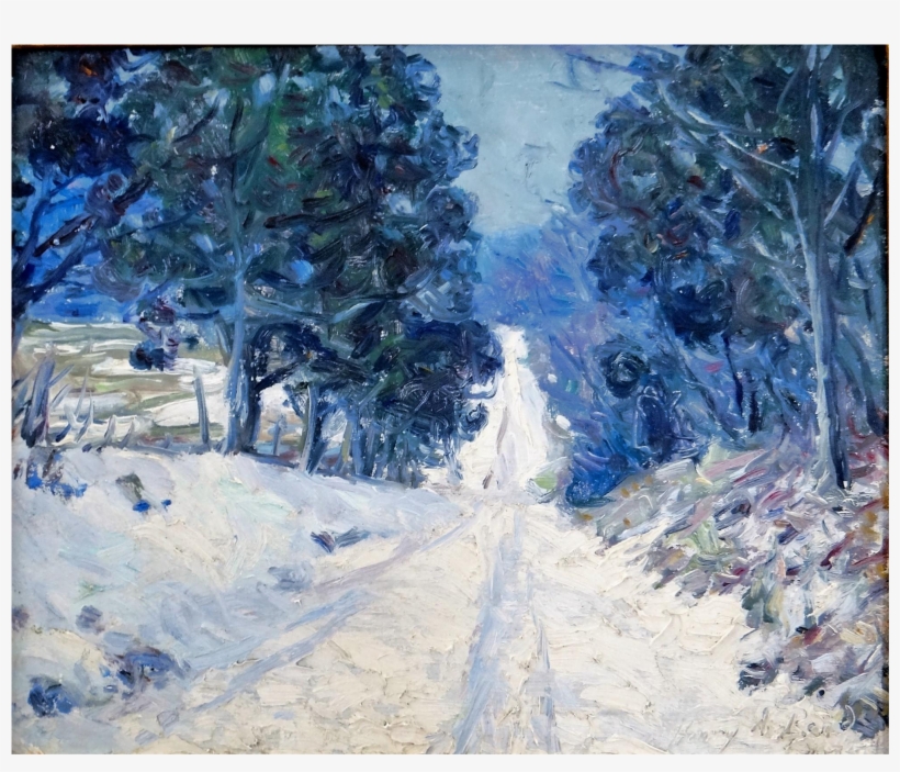 Impressionist Painting By Henry Asbury Rand, Snow Covered - Painting, transparent png
