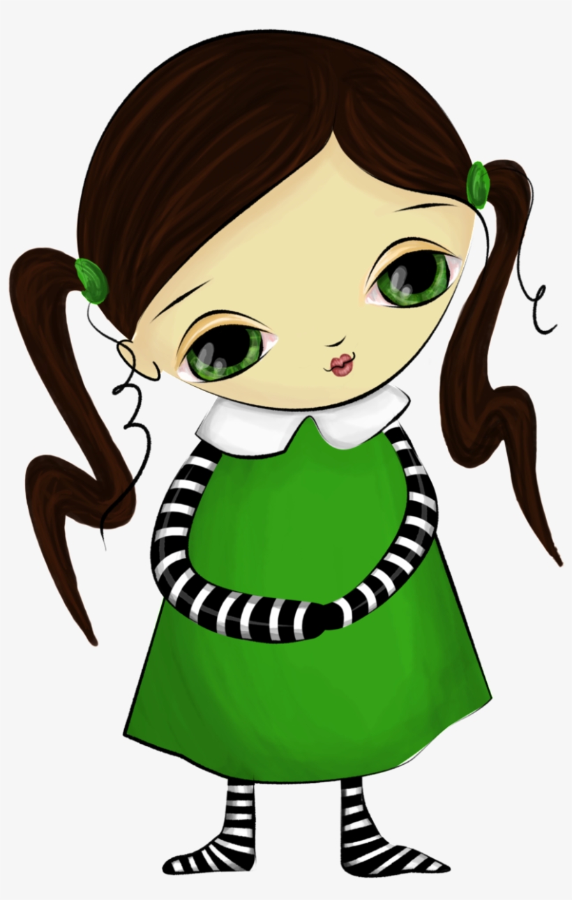 Watercolor Hand-painted Brunette Little Girl Transparent - Halloween, transparent png