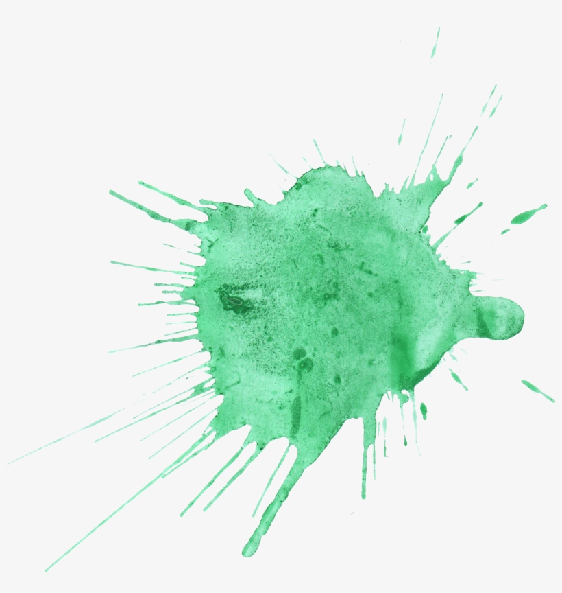 Watercolor Green Splash Png - Green Color Splash Png, transparent png