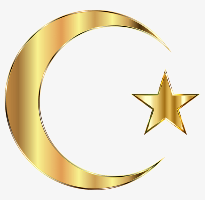 Nature - Gold Crescent Moon, transparent png