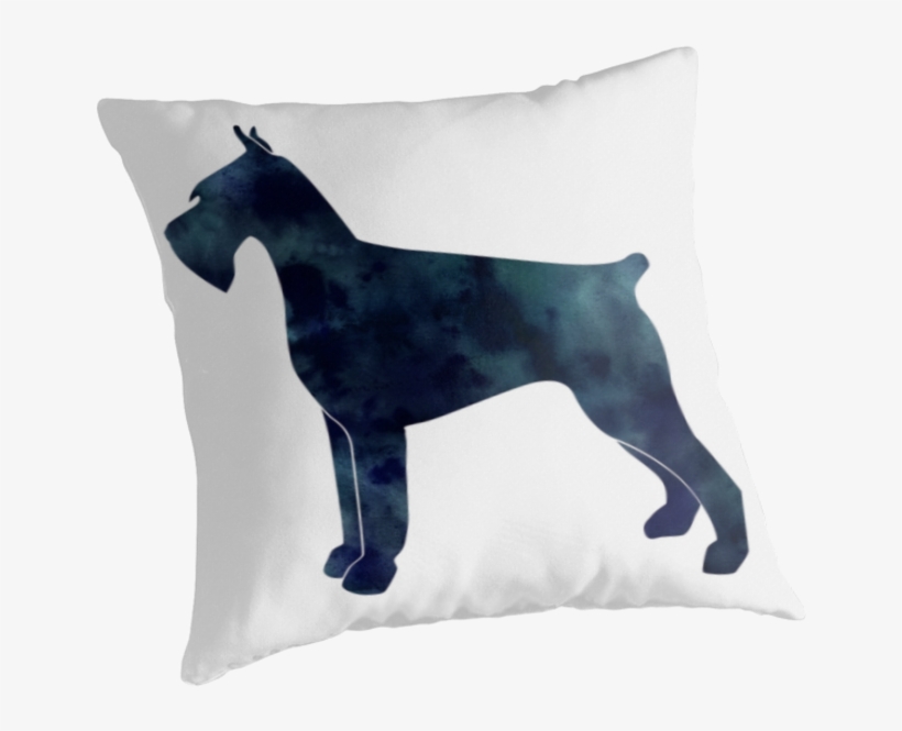 Giant Schnauzer Black Watercolor Silhouette By Tripoddogdesign - University Of Arizona Wildcats Throw Pillow, Sunglasses, transparent png
