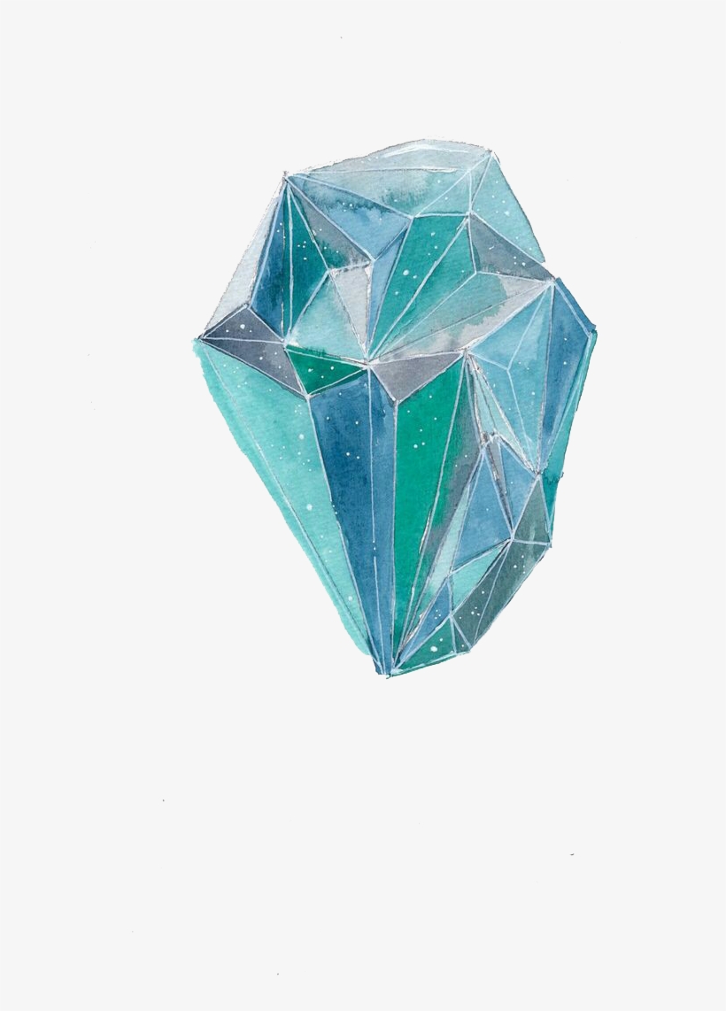 Watercolor Painting Drawing Crystal Illustration - Transparent Png Watercolor Gems, transparent png
