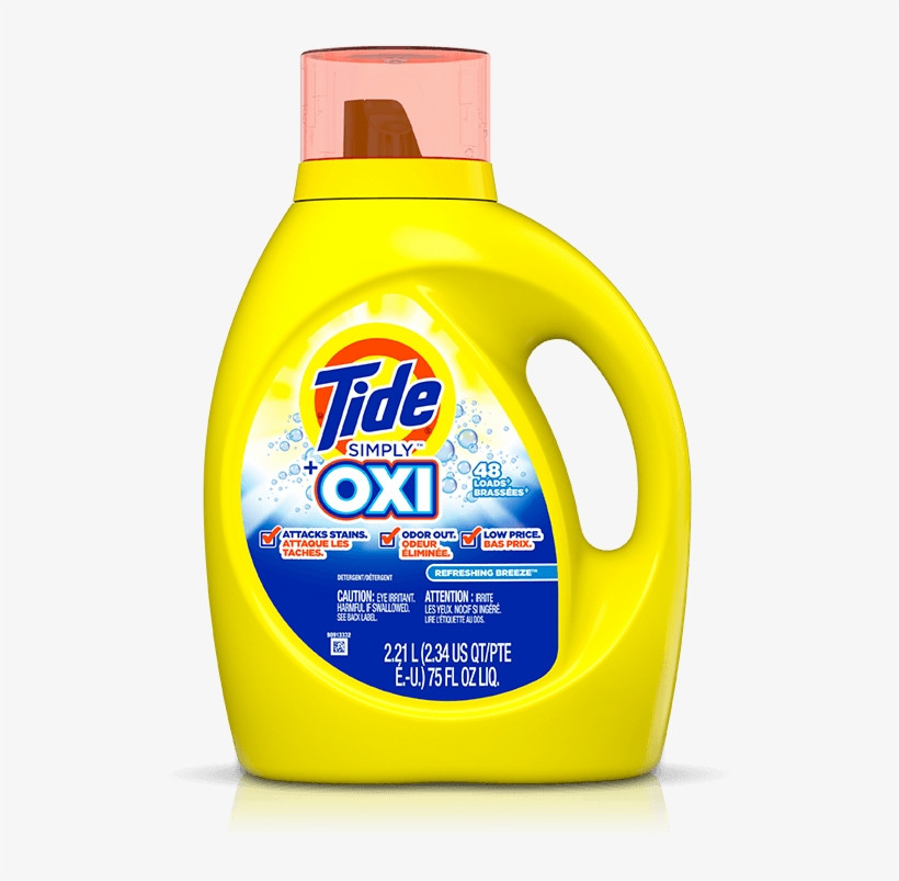 Tide Simply Plus Oxi Liquid Laundry Detergent - Tide Simply Plus Oxi Liquid Laundry Detergent, Refreshing, transparent png