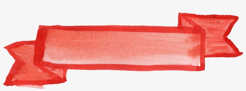 Banner Ribbon Png - Watercolor Painting, transparent png