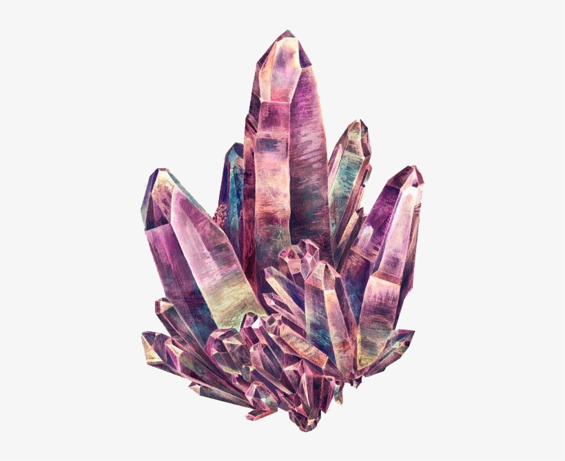 Watercolor Painting Crystal Mineral - Mineral Art, transparent png