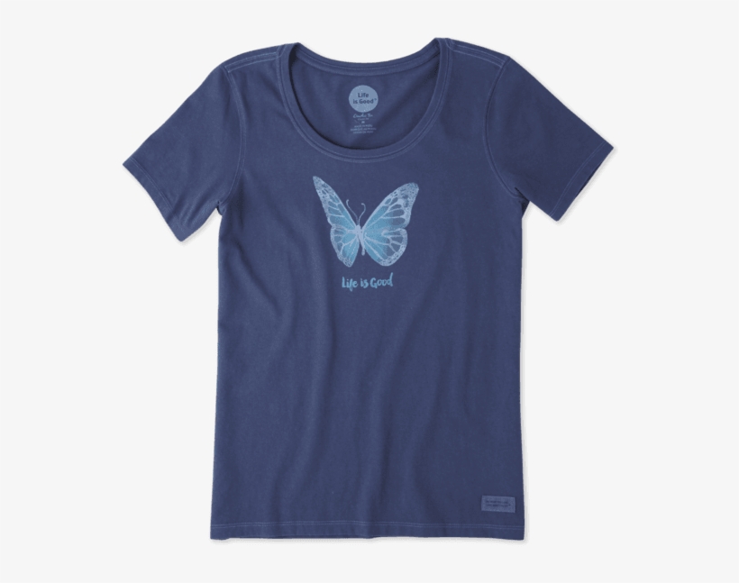 Women's Butterfly Watercolor Crusher Scoop - Life Is Good. Women's Crusher Scoop: Butterfly Watercolor, transparent png