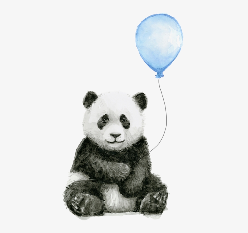 Click And Drag To Re-position The Image, If Desired - Panda Watercolor, transparent png