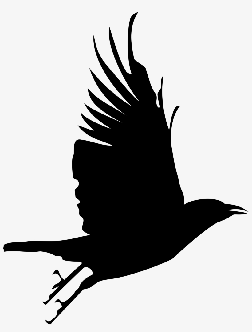 Flying Crow Silhouette Clip Art Flying Crow Silhouette 1893x2400