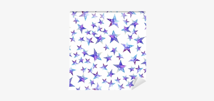 Seamless Pattern Of Colorful Watercolor Star Icon - Watercolor Painting, transparent png