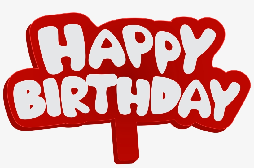 Happy Birthday Png - Happy Birthday بلون احمر, transparent png