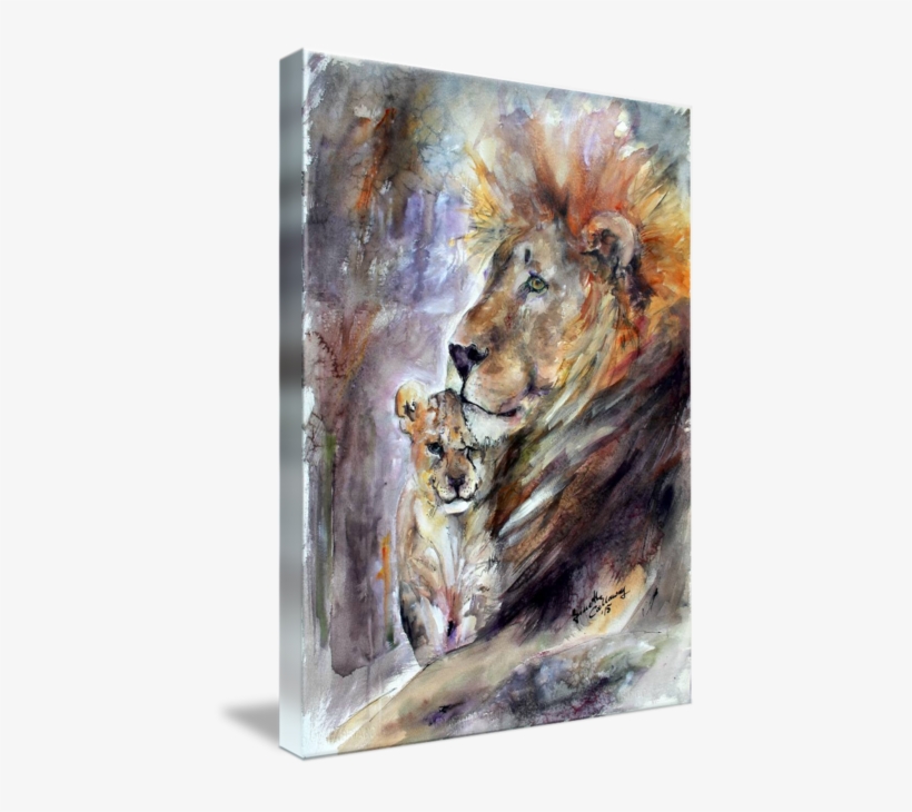 #watercolor #painting #cecil The #lion And Patriarch" - Lion Art, transparent png