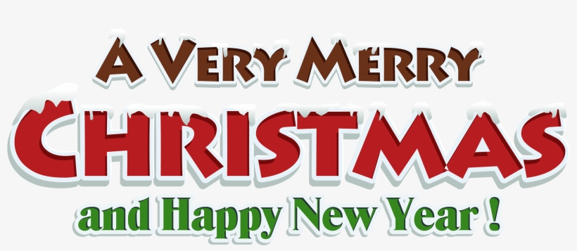 Merry Christmas And Happy New Year Text With Vector - Happy Christmas