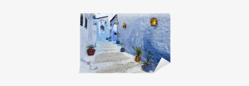 Street In Medina Of Blue Town Chefchaouen, Morocco - Chefchaouen, transparent png
