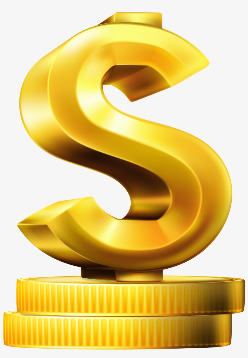 Coins And Dollar Sign Png Clipart - Dollar Sign Png File, transparent png