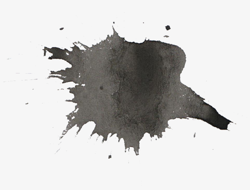 Black Watercolor Png - Water Color Black Png, transparent png