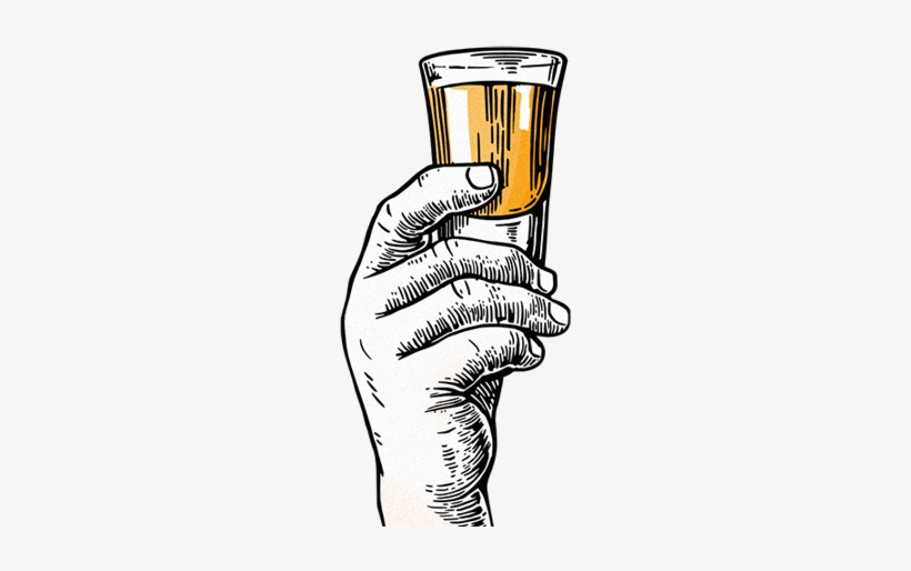 Transparent Beer Hand Holding - Alcohol Shot Clip Art, transparent png