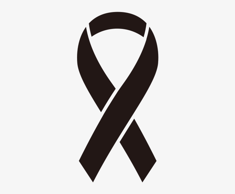 Ribbon Sticker Icon Black2 - Ptsd Awareness Ribbon Png, transparent png
