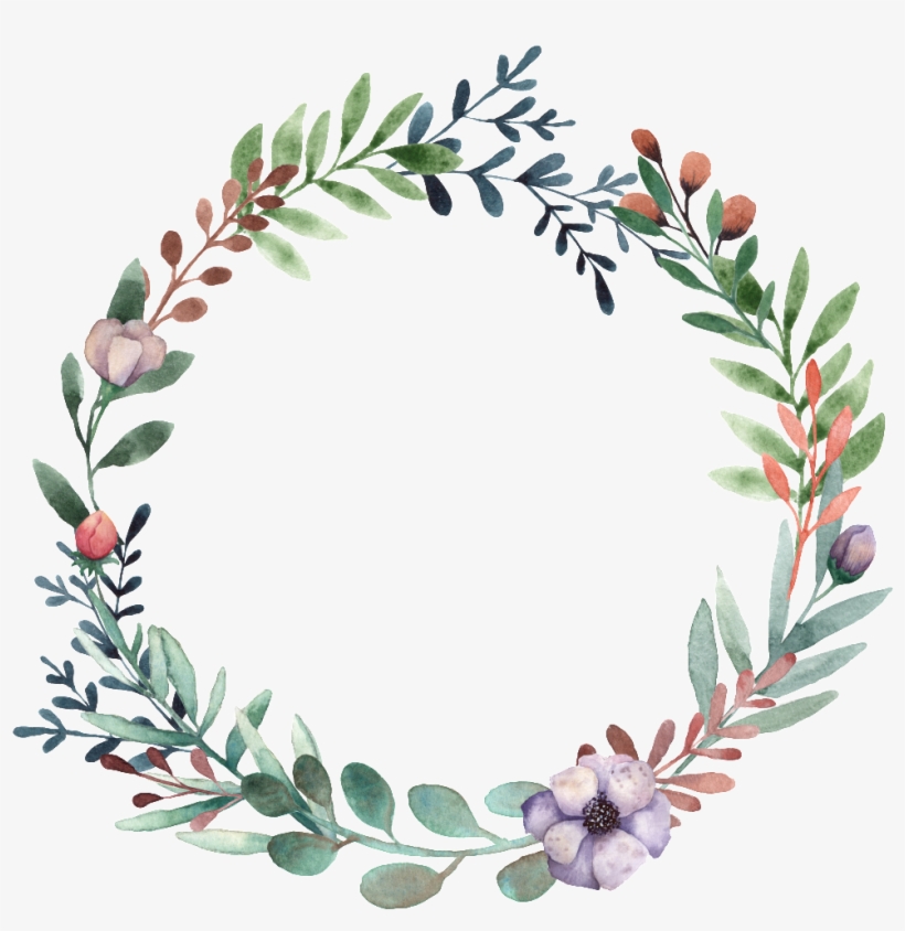 This Graphics Is Hand Painted Green Small Leaf Wreath - Portable Network Graphics, transparent png