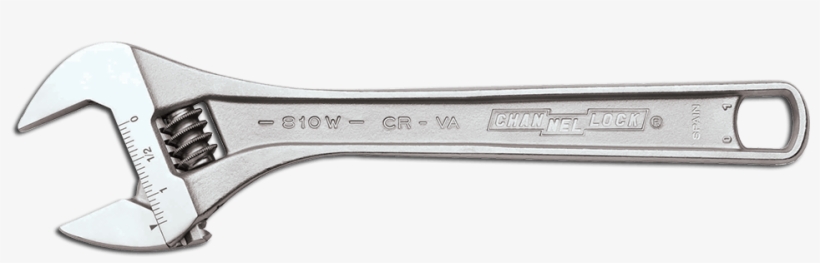 Adjustable - 8" Chrome Adjustable Wide Wrench, transparent png