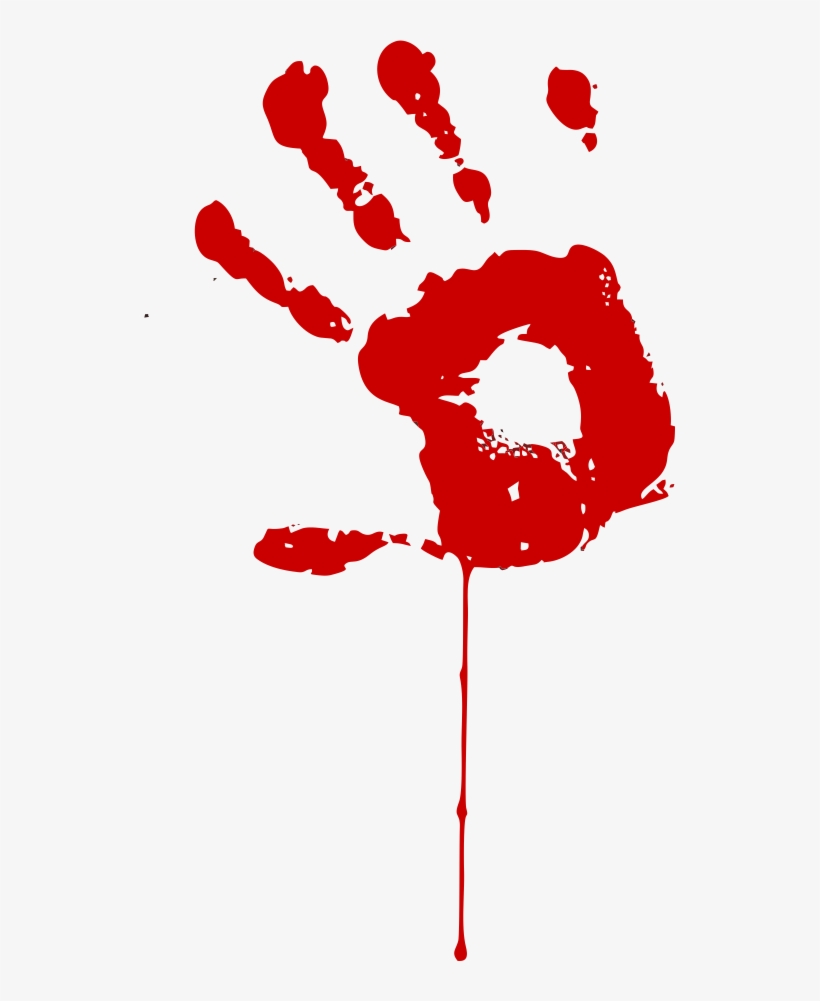 Banner Black And White Hand By Fvsj On Deviantart - Hand With Blood Vector, transparent png