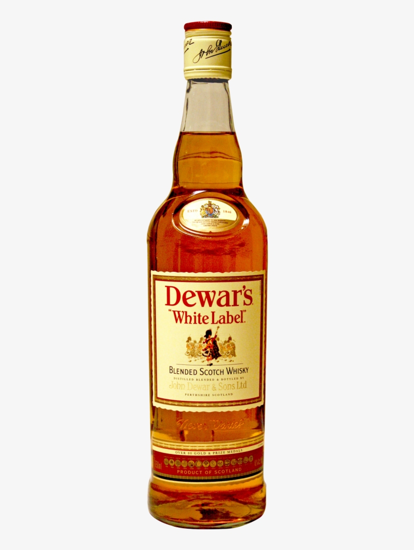 Whiskey Bottle Png Transparent Image - Dewar's Scotch White Label Liter, transparent png