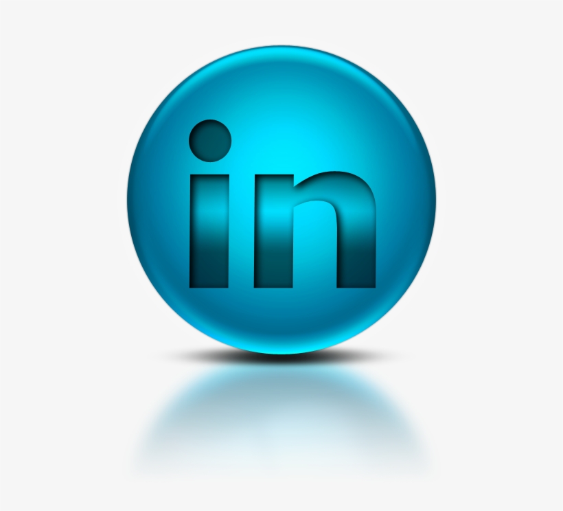 098454 Blue Metallic Orb Icon Social Media Logos Linkedin - Letter E Icon Png, transparent png