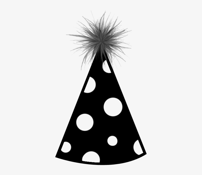 Birthday Hat Png - Black And White Birthday Hat, transparent png