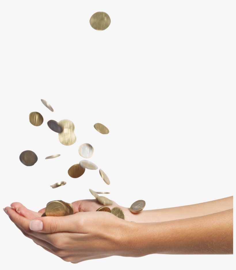 Money On Hand Png Image - Canadian Coins In Hand, transparent png