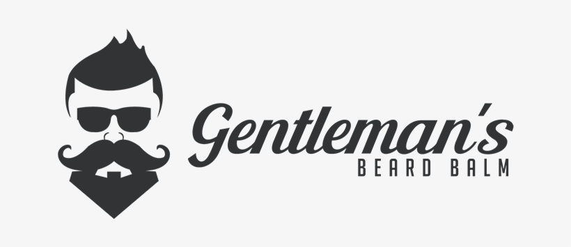 Gentleman's Beard Balm And Mustache Wax - Mustache With Beard Logo, transparent png