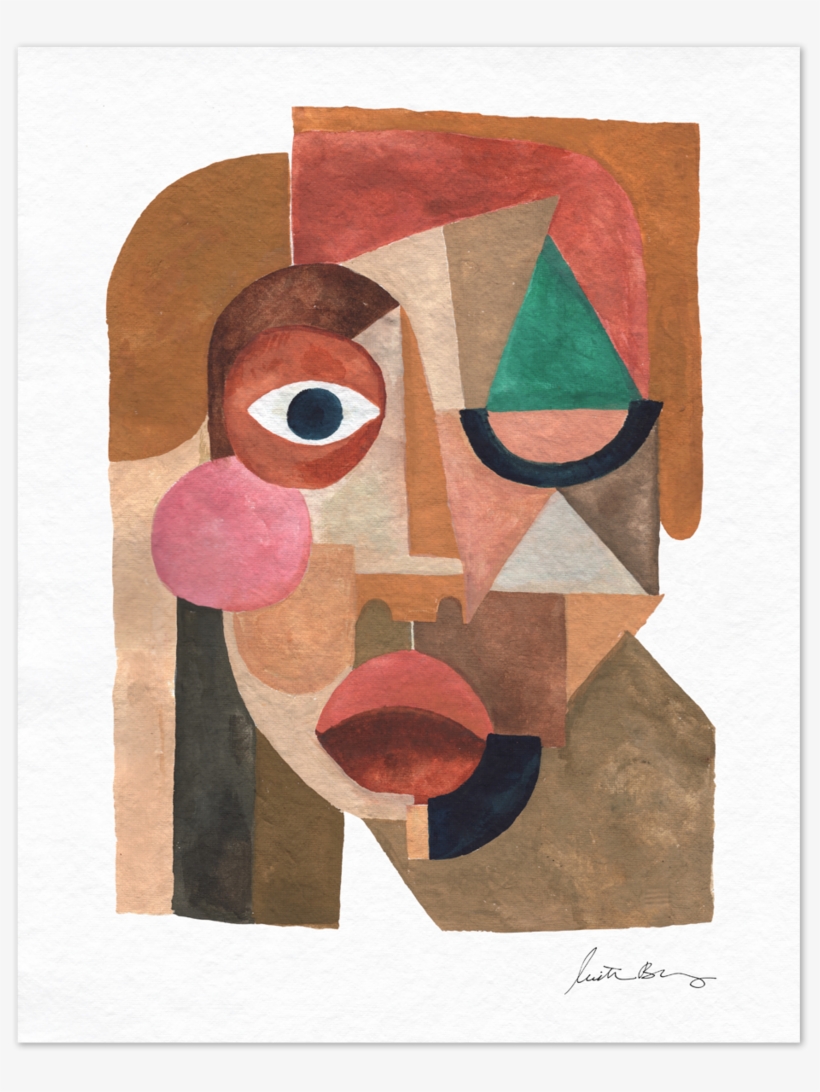 Face 1 Art Print By Justina Blakeney® - The Jungalow, transparent png