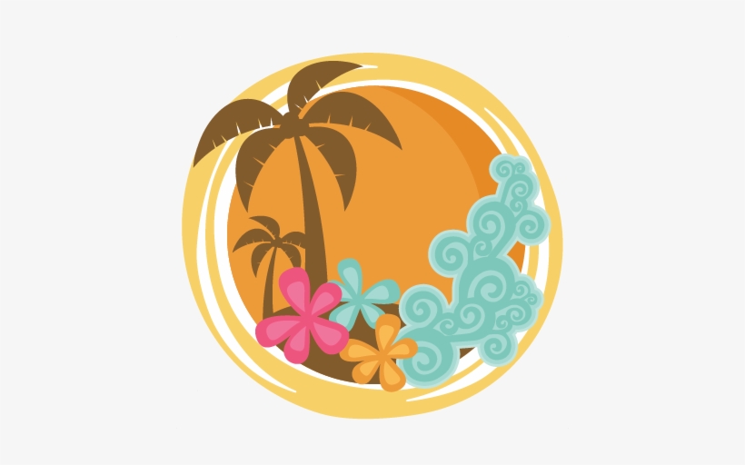 Tropical Sunset Svg Cutting Files For Scrapbooking - Clip Art, transparent png