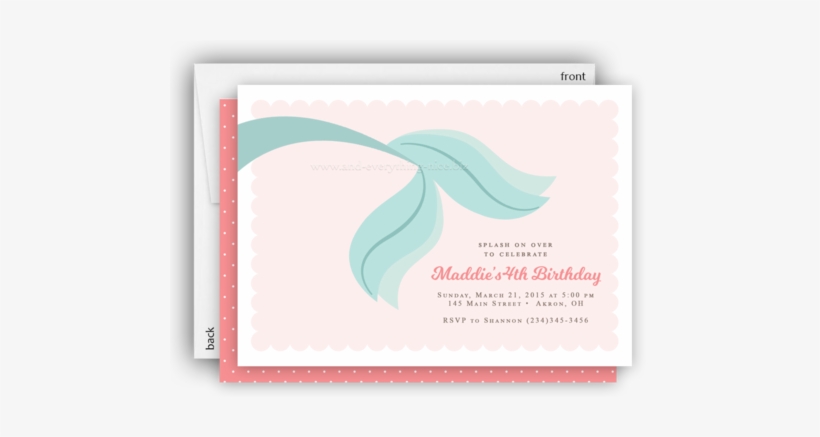 Mermaid Tail Party Invitation • Baby Shower Birthday - Baby Shower, transparent png