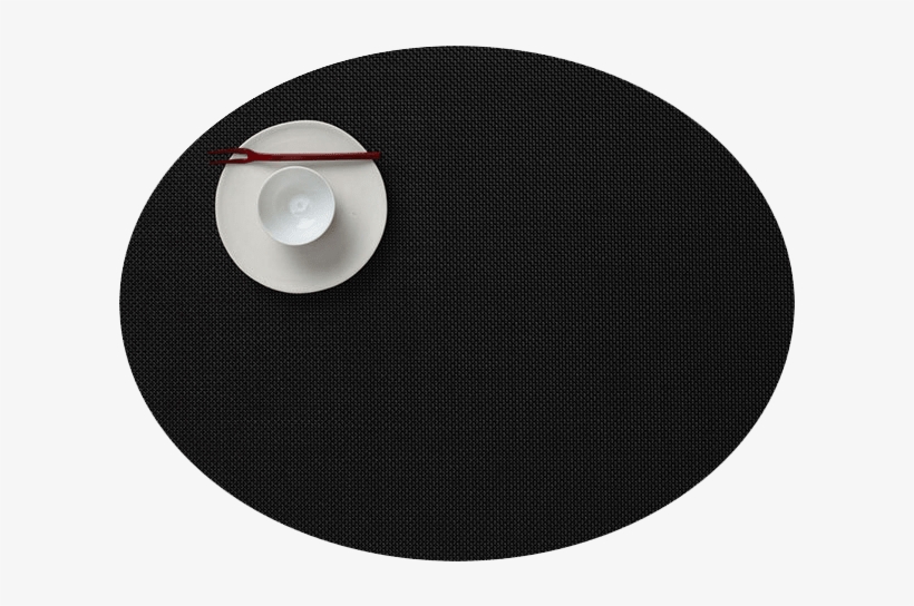 Table Mini Basketweave Placemat Chilewich Color Black Zinc