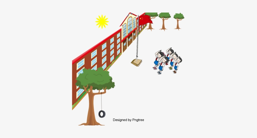 Beautiful Cartoon Cute Hand Painted School Students - School, transparent png