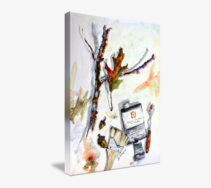 "modern Still Life Artist Tools Acorns Oak Leave" By - Artist, transparent png