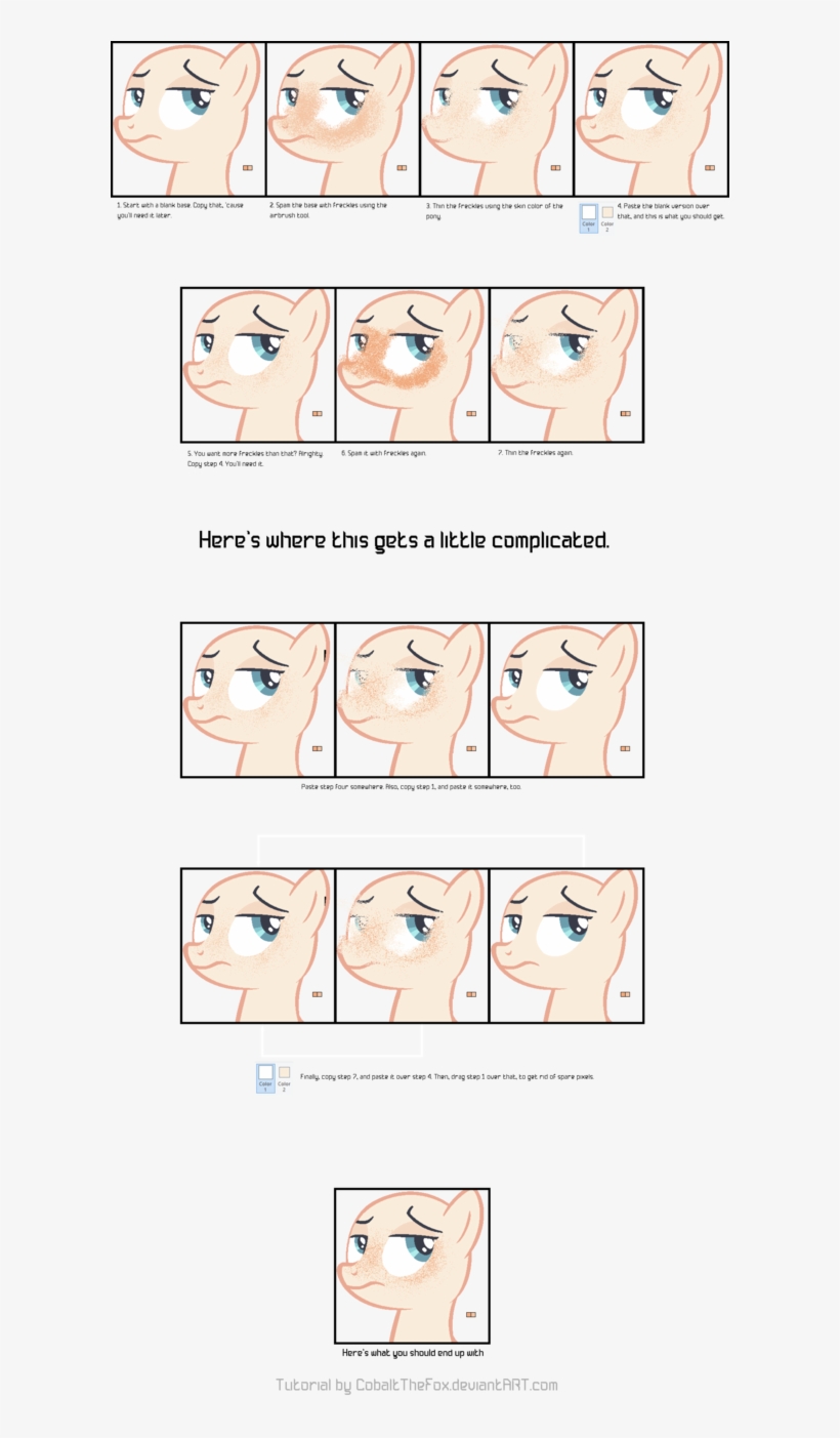 Freckles Tutorial By Cobaltthefox On Deviantart Picture - Cartoon, transparent png