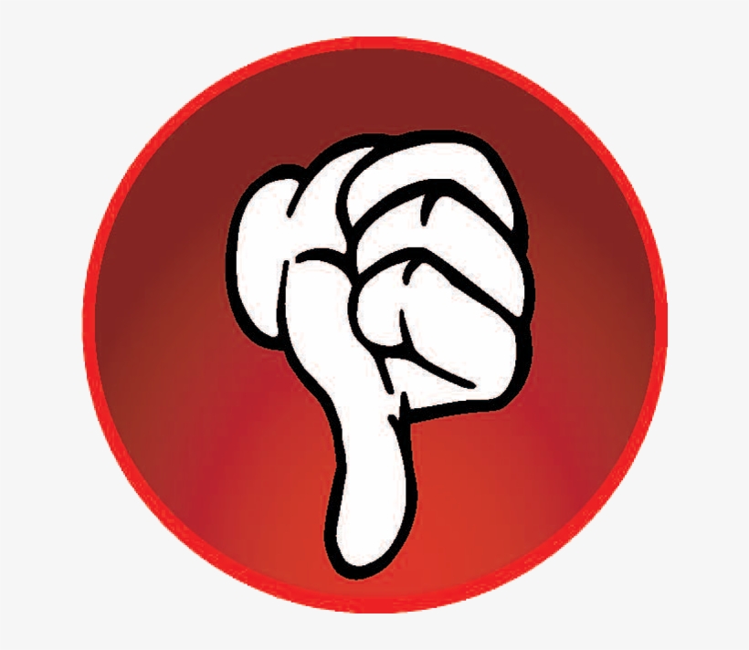 Thumbs Down - Big Brother Novelty Metal Bicycle License Plate Bp-015, transparent png