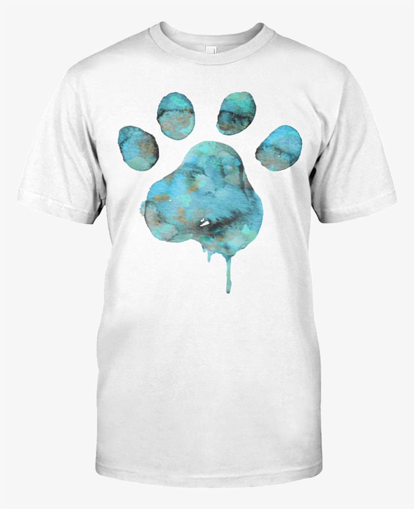 Blue Watercolor Paw - Life Is Better With Cows Around, transparent png