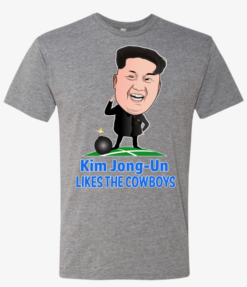 Kim Jong Un Likes The Cowboys Men's Triblend T Shirt - Shirt, transparent png