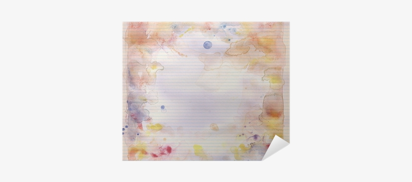 Watercolor On Lined Note Book Paper Background Poster - Floral Design, transparent png