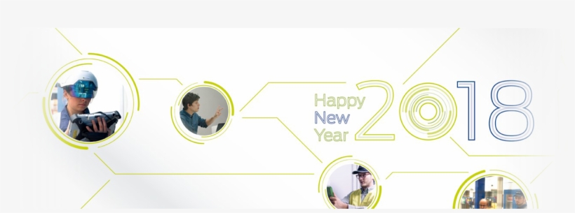 Happy New Year 2018 - Circle, transparent png