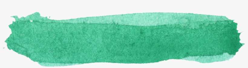 Green Watercolor Brush Stroke 11 - Watercolor Painting, transparent png
