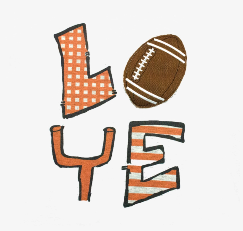 Fringed Love Football - Blue, transparent png