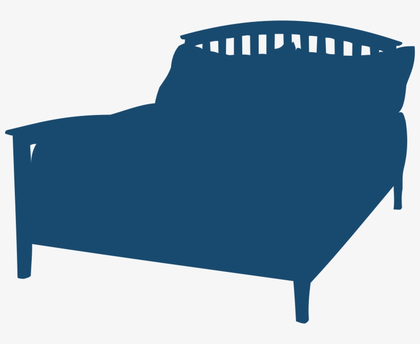 This Graphics Is Double Bed About Bed, Double Bed, - Bed Silhouette Png, transparent png