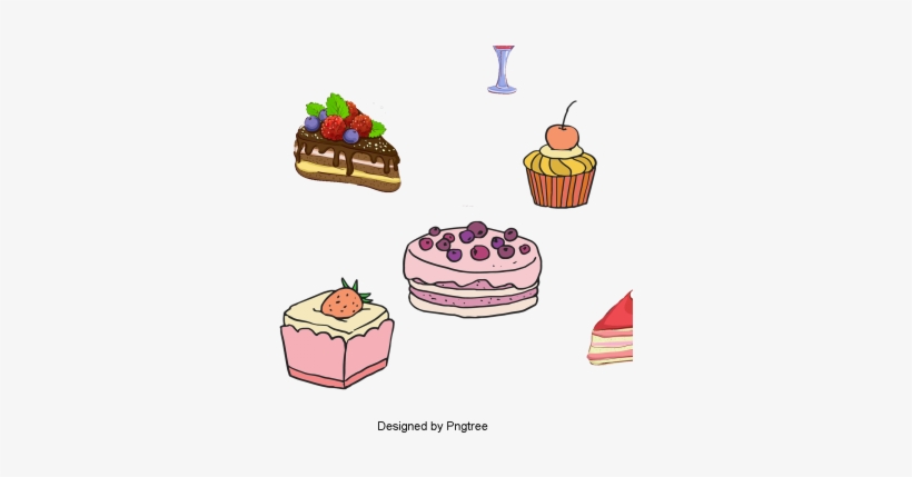 Cartoon Hand-painted Dessert Food, Dessert, Gourmet, - Dessert, transparent png
