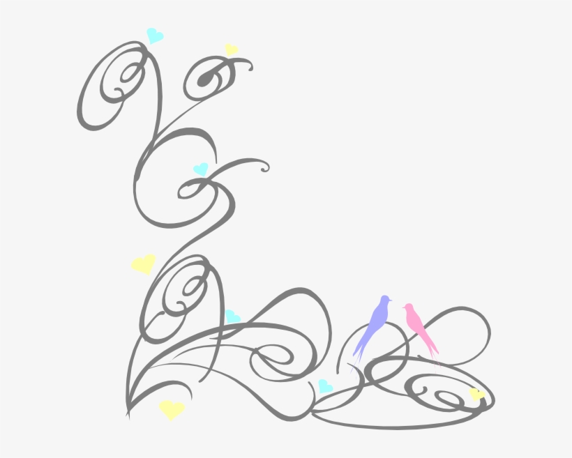 Decorative Swirl Clip Art At Clkercom Vector Clip Art - Swirl Hearts Svg Free, transparent png